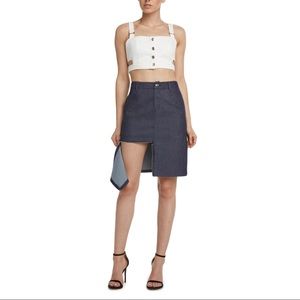 Denim Zipper Opening Skirt